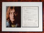John Lennon Signed Dear Prudence Publishing Contract