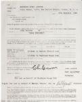 John Lennon Signed Dear Prudence Publishing Contract