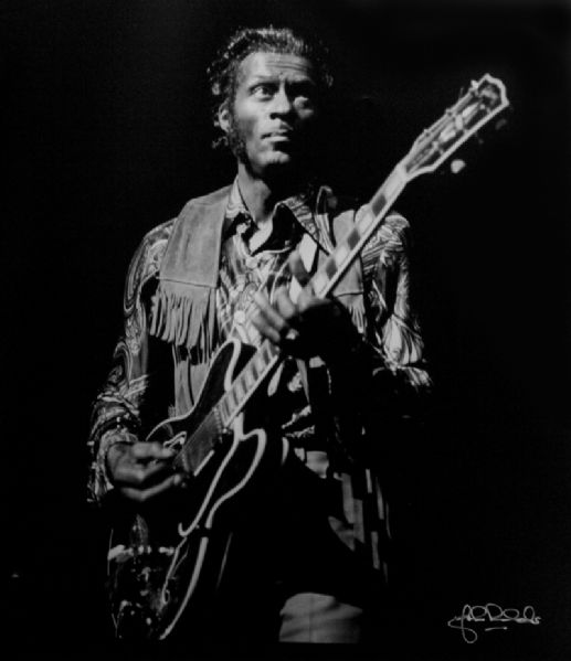 Chuck Berry 1968 Vintage Photograph Signed by John Rowlands