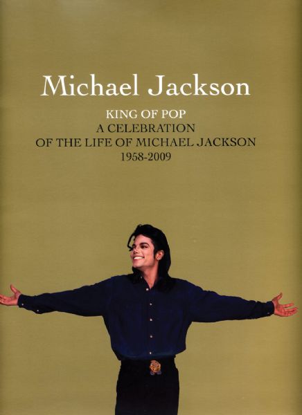 Michael Jackson Original Memorial Program