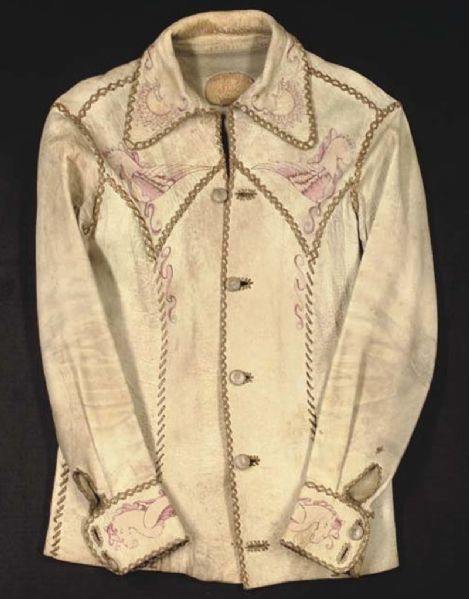 Keith Richards Owned and Worn Custom-Made Ivory Leather Jacket