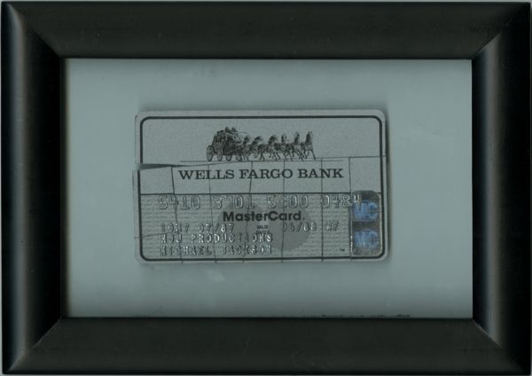 Michael Jackson Signed Wells Fargo Credit Card