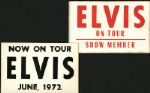Two Elvis On Tour Backstage Stickers
