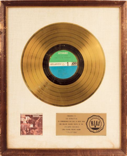 The Young Rascals "Collections" White Matte RIAA Gold Record Award