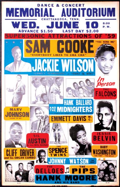 Original 1959 Jackie Wilson/Sam Cooke Boxing Style Concert Poster