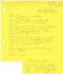 Lowell Fulson Handwritten & Signed Letter 
