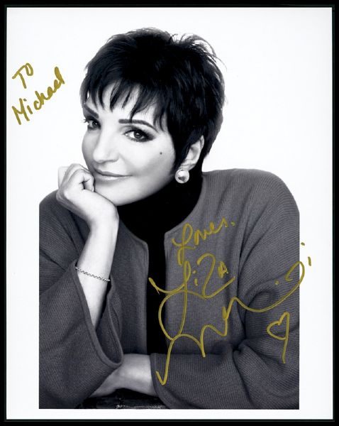 Liza Minelli Signed Performance Contract and Signed Photograph