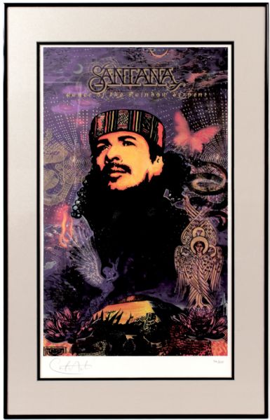 Carlos Santana Signed Lithograph Art Print