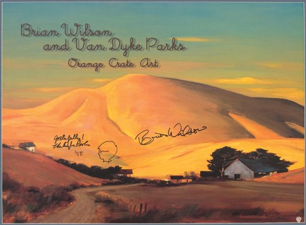 Brian Wilson & Van Dyke Parks Signed "Orange Crate Art" Poster
