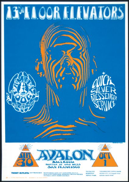 13th Floor Elevators Original Avalon Ballroom Poster