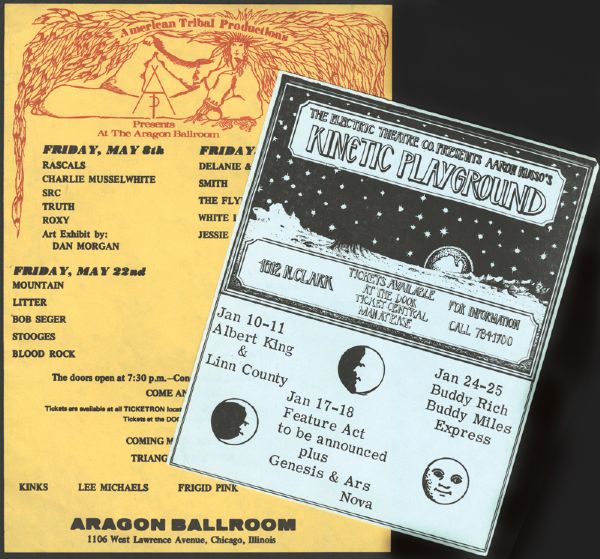1969 Kinetic Playground and Aragon Ballroom Handbill Reprints