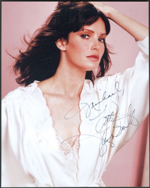 Jacklyn Smith Rare Charlies Angels Contract and Signed Photograph