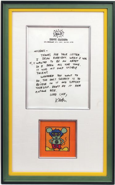 Keith Haring Rare Handwritten & Signed Letter