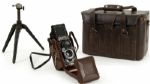 James Deans Rolleiflex Camera, Tripod and Case Circa 1954 