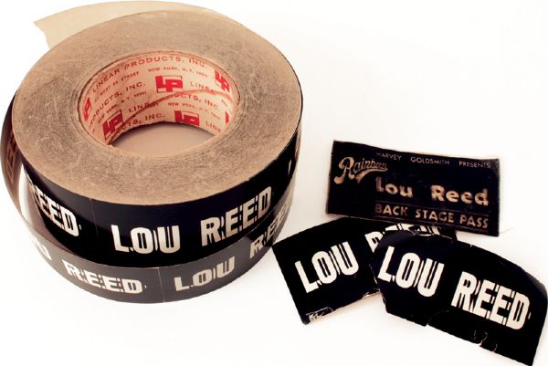 Lou Reed 1973 Berlin Tour Used "Transformer" Logo Stickers and Backstage Passes