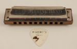 Bruce Springsteen Stage Used Harmonica and Guitar Pick