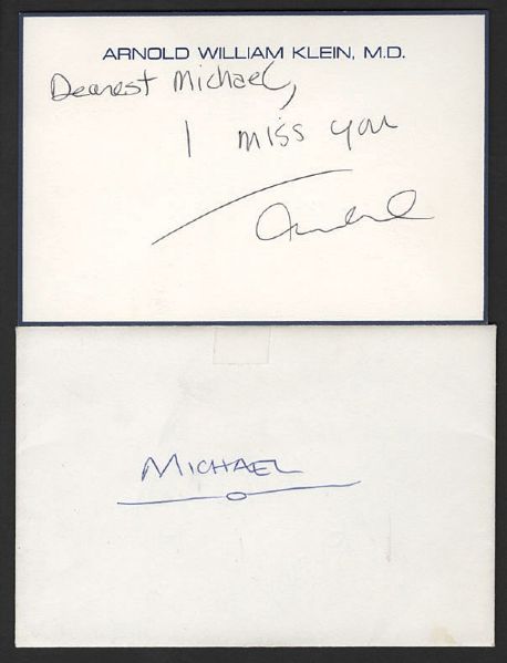 Michael Jackson Handwritten Note From Arnold Klein