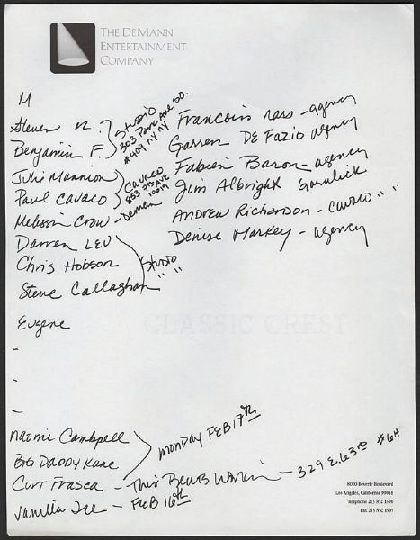 Madonna Handwritten Notes