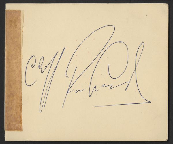Cliff Richard Autograph