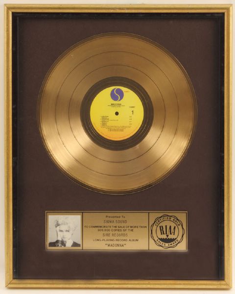 Madonna Gold RIAA Award