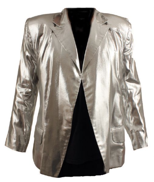 Michael Jackson Worn Silver Lamé Jacket