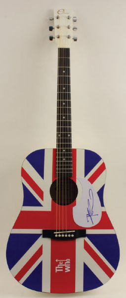 Pete Townshend Signed Union Jack Acoustic Guitar