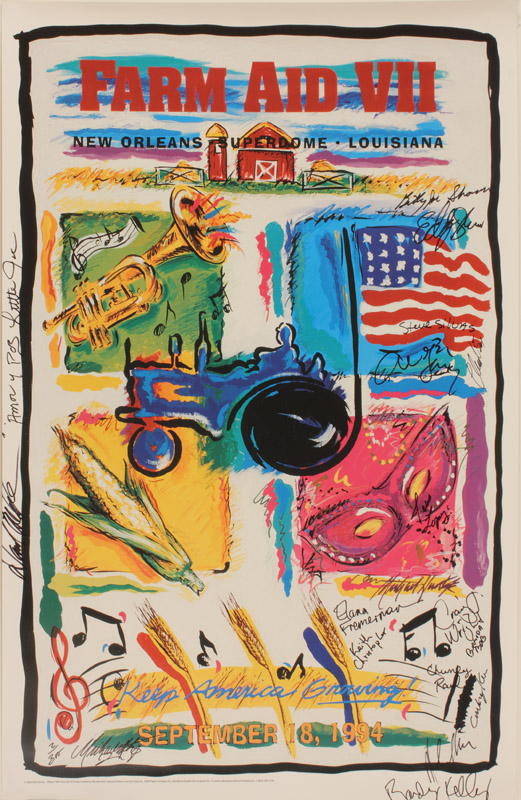 Lot Detail Farm Aid Signed Concert Poster Collection (4)