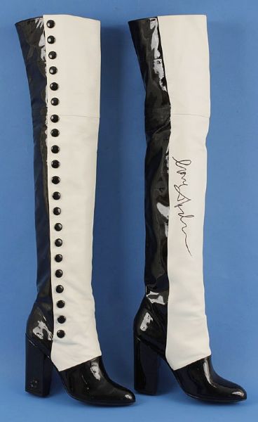 Madonna Signed and Worn Stunning Chanel Leather Boots