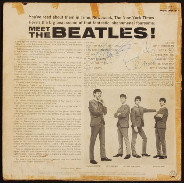John Lennon & Ringo Starr Signed "Meet The Beatles!" U.S. Album