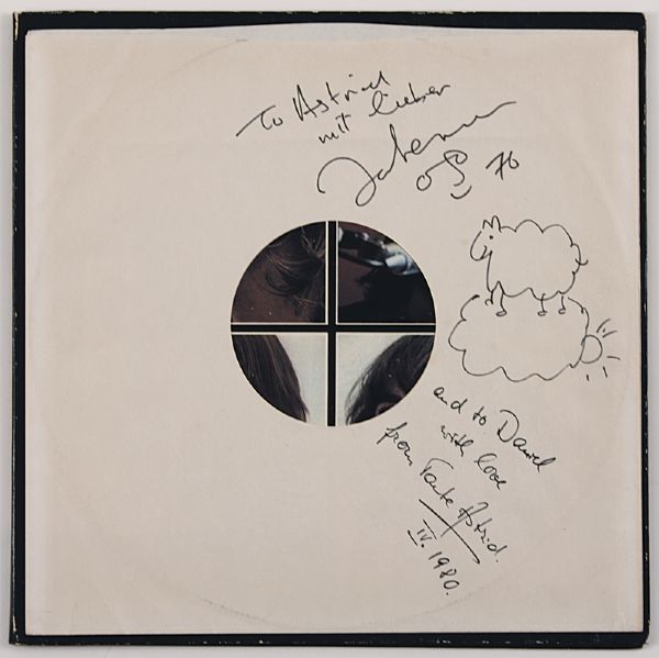 John Lennon Signed & Inscribed With Sketch "Let It Be" Sleeve