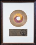 Beatles "Hello Goodbye" RIAA White Matte Gold Record Award