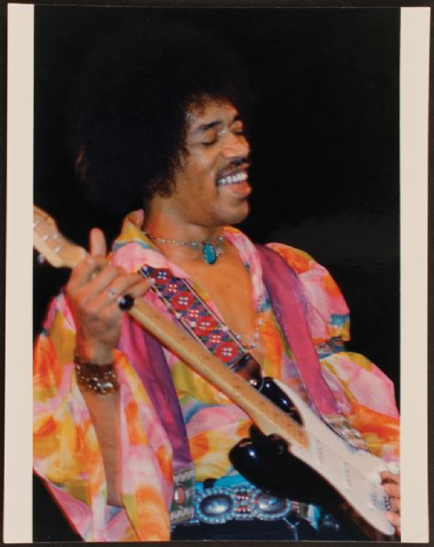 Jimi Hendrix Roberto Rabanne Stamped Original Photograph