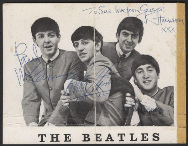 The Beatles Signed Original Fan Club Card