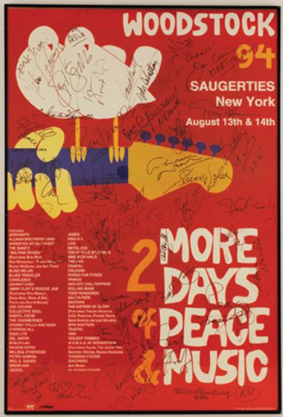 Performers Signed Woodstock 94 Limited Edition Lithograph