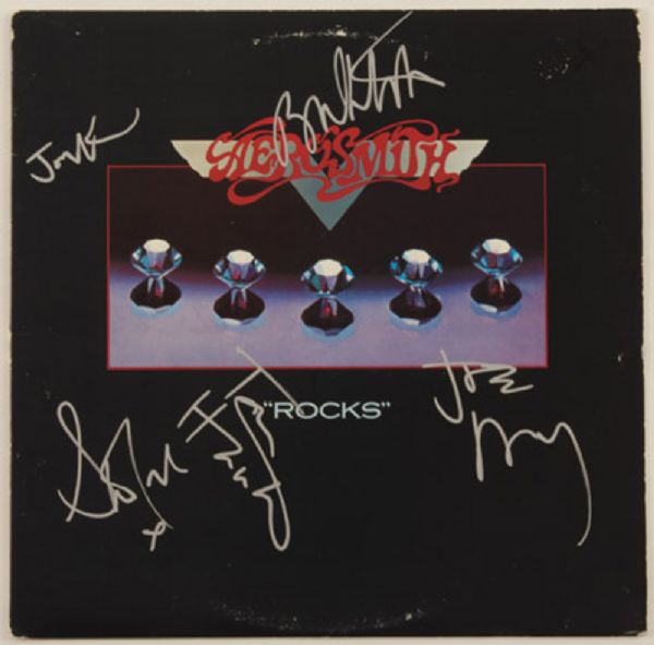 Aerosmith Signed "Rocks" Album 