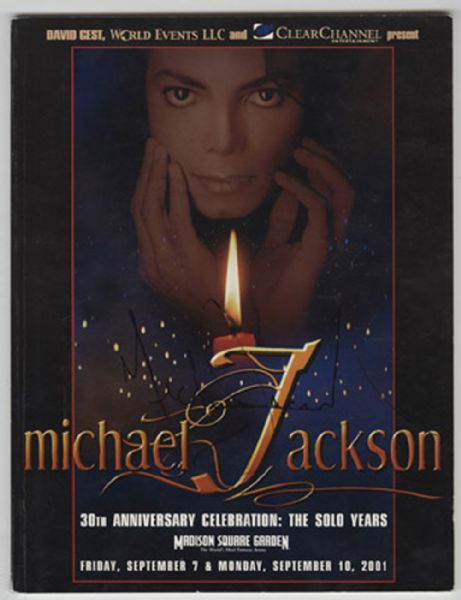 Michael Jackson Signed Original 30th Anniversary Celebration: The Solo Years Program
