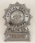 Elvis Presleys 1956 Allen County Special Deputy Badge