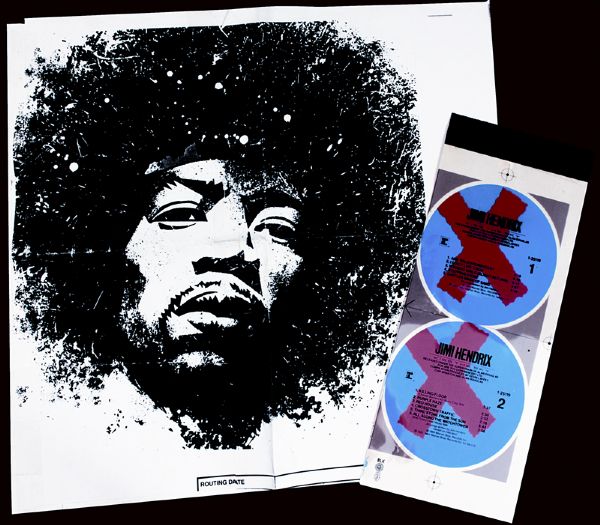 Jimi Hendrix "Kiss The Sky" Original CD Artwork