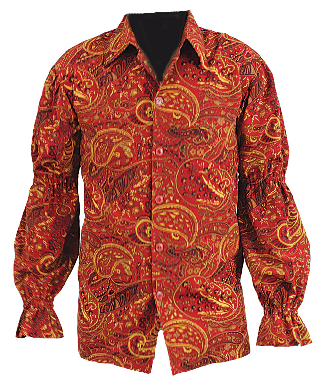 Lot Detail - Elvis Presley Worn I.C. Costume Paisley Shirt