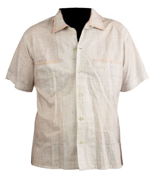 Elvis Presley Worn 1950s Cream Sport Shirt