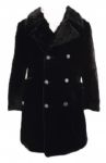 Elvis Presley Owned & Worn Black Faux Fur Coat