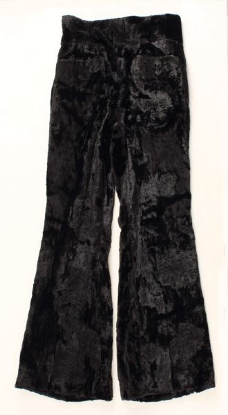 Elvis Presley Worn I.C. Costume Crushed Black Velvet Pants Circa 1970