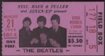 The Beatles 1966 Busch Stadium Concert Ticket