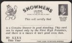 Elvis Presley Col. Parker "Snowmens League" ID Card