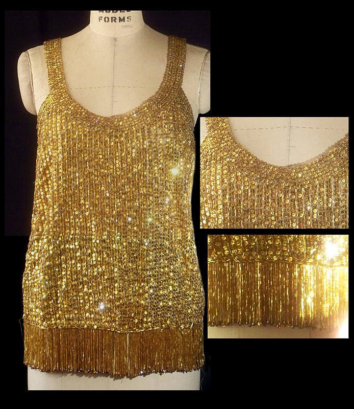 Lot Detail - Liza Minnelli Worn Andre Van Pier Custom Made Gold Sequin ...