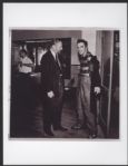 Elvis Presley Owned and Worn Custom Made Short Sleeved Blue and Grey Striped Shirt