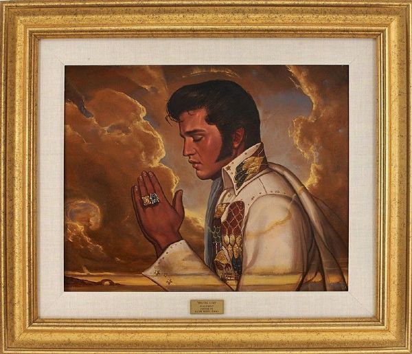 "Praying Elvis" Oil Painting by Ralph Wolfe Cowan