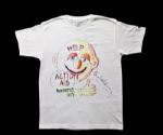 Paul McCartney Hand Drawn and Signed Self Portrait T-Shirt for "PoverTee Day 2009"