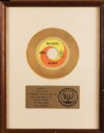 "Hello Goodbye" RIAA White Matte Gold Record Award