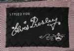 Elvis Presley Owned and Worn Custom Made Short Sleeved Blue and Grey Striped Shirt